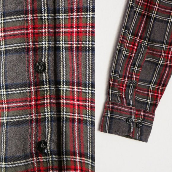 Woolrich Men's Ultimate Flannel Premium Brushed Cotton Shirt XL Red Gray Plaid - Picture 13 of 16